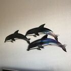 Dolphins L Metal Wall Art Ocean Nautical Life Beach House Home Decor Skilwerx