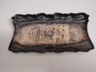 Vintage Antique Etched Metal Casket Coffin Ornate Plaque 1924