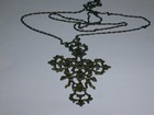 Art Nouveau Italian Cherub Roses Sterling Cini Peruzzi Cross Pendant Necklace 