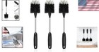 Water Bottle Brush Set 3 Pack Stainless Steel Handle Non Slip Grip Cleaners