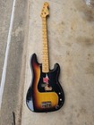 Fender Precision Bass Electric Guitar  4 String  3 Color Sunburst  Parts Only