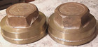 Two 1910s Stevens-duryea Touring Motor Car Brass Grease Cap Hub Nuts Unfinished 
