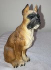 Vintage Boxer Dog Figurine Handpainted 6   t Vgc