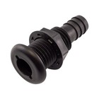 3 4 Inch Black Plastic Thru-hull Bilge Pump And Aerator Hose Fitting For Boats