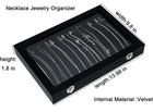Necklace Organizer Box Premium 20 Hooks Velvet Necklace Display Jewelry Tray