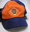 Vintage Boy Scouts Of America Tiger Cub Hat cap Size Small medium Orange Blue