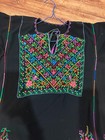 Vintage Palestinian Hand Made Thobe Dress Floral Embroidery Tatreez Maxi Long