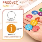 10pcs Number Tags 1-10  Number Key Tags Aluminum Numbered Tags  Gold