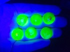 Uranium Glass Cabochon Swirl 18mm Round Handmade Lampwork Czech Glass Flat Back