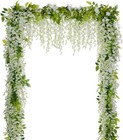 Elegant 4-piece Silk Wisteria Vine Garland - Perfect For Weddings   Home Decor