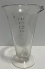 Antique Vtg 1890   s Manganese Clear Glass 16oz pint 7 5    Etched Apothecary Beaker
