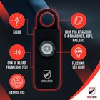 Original Defense   Siren Self-defense Alarm - 130 Db Keychain 1 Pack  Black