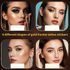 Glitter Freckles Face Tattoo  4 Pcs Gold Freckles Temporary Face Tattoos  Sparkl