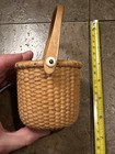 Vintage Nantucket Basket Signed By Kai O   connell Tall W handle 2
