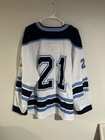  21 Game Used Worn University Of Maine Umaine Black Bears White Jersey