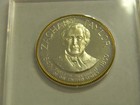 1967 Franklin Mint Zachary Taylor  925 Sterling Silver Proof Coin - Medal