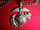 Usmc Marine Corps Ega Charm Pendant Ball Chain Necklace  never Worn 