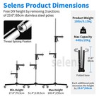 Selens 8ft Wheeled Heavy Duty Light Stand Tripod Studio Photography Pistol Grip