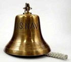 6-inch Antique Brass Us Navy Bell   Nautical Ship Bell Home D  cor Gift