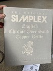 Simplex Kettle Chrome Over Solid Copper English New Old Stock 2008 New In Box