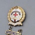 Vtg Enamel Lutheran Bible Cross Brooch Lapel Badge Pin 2-10th Year Gold Filled