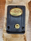 Nos Vintage Elgin Dead Bolt Black Textured Finsh W  Brass 5815  missing Keys 