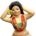 Vintage Hawaiian Hula Girl Bobble Nodder Ukulele Chalkware Made Japan  h15
