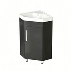 24  Corner Bathroom Vanity With Sink For Small Compact Space Freestanding White