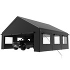 20 x20  outdoor Carport Canopy  Portable Garage Shelter With Side-opening Door