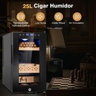 Sozt 10 3 In  Electric Cigar Humidor 25l W  Lock   Touch Control Black