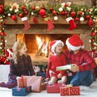 Christmas Fireplace Theme Backdrop For Photography Xmas Tree Sock Gift Family   