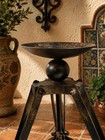 Antique-style Rustic Metal Tripod Candle Stand Crate Barrel  Pottery Barn Style