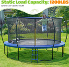 Orcc 1200lbs Weight Capacity Trampoline 16 15 14 12 10 8 Ft For Kids Adults Outd