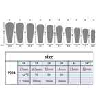 24pc Laser Full Cover False Nails Long Metallic Mirror Press On Nail Coffin Tip   