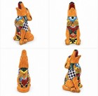 Talavera Pottery Coyote Howling At Moon Mexican Folk Art Garden Patio 9 5x5   