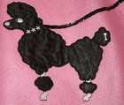 Hot Pink Felt 50s Poodle Skirt _ Adult Size Medium _ Waist 30 - 37  _ Length 25 