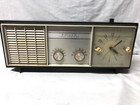 Antique Vtg Philco Model F-202 Clock  Tube Radio For Parts Or Repair