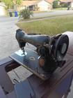 Vintage Singer 15 Sewing Machine W Cabinet