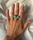 Double Stone Turquoise Ring