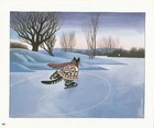 Kliban Cat Vintage 2 Sided Lithograph Billiards  Ice Skating From  catdreams 