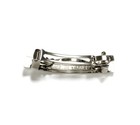 6 Vintage Stamped  made In France  Silver Plated 50mm  Hair Clip Barrettes 1206