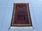 1960s Antique Afghan Baluchi Rug 3x5 Hand Knotted Persian Style Oriental Carpet