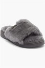 Ez Feet Genuine Shearling Plush Slip-on Slippers     Women   s Us 10  grey 