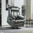 Homcom Power Lift Recliner Chair With Massage  Electric Lift Chair  Gray