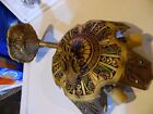 Antique Vtg   Art Deco Nouveau Slip Shade Glass Ceiling Light Fixture Chandelier