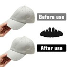 10 Pcs Baseball Hat Shaper Insert  Sweat Hats Liner One Size  Black  White