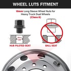 20 Pack 33mm M22x1 5 X 19mm Sleeve Wheel Lug Nuts M22-1 5x19mm Skirt Flange