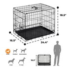 Alvantor Black Metal Dog Kennel 24 30   Collapsible Cage For Small Medium Pets