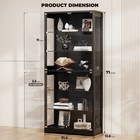 Brottar 71  Curio Display Cabinet With Removable Glass Shelves   3-color Lights