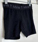 Ivivva Girls   Medium M Athletic Running Shorts Solid Black Fitted Elastic Waist
